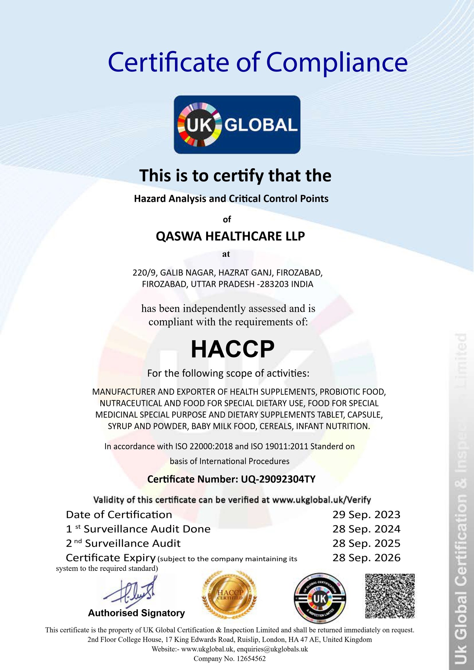HACCP Certification